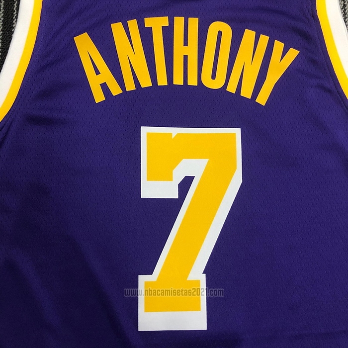 Camiseta Los Angeles Lakers Carmelo Anthony #7 Statement 2020-21 Violeta